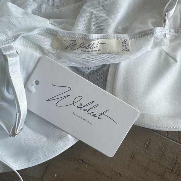 Lingerie White Lace Corset Bodysuit Bridal NWT Size Small - Picture 7 of 8